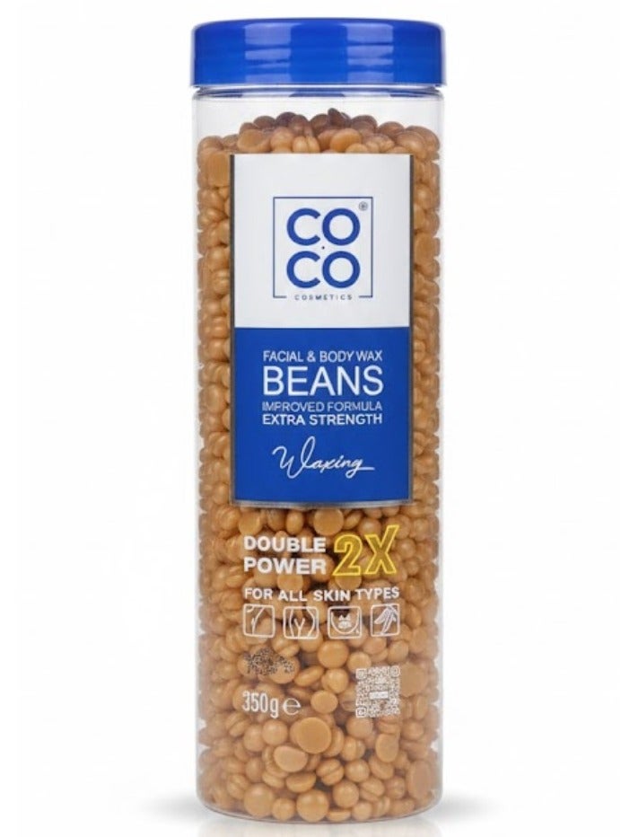 حبيبات شمع الوجه والجسم قوة مضاعفة - 2 × 350 جرام.